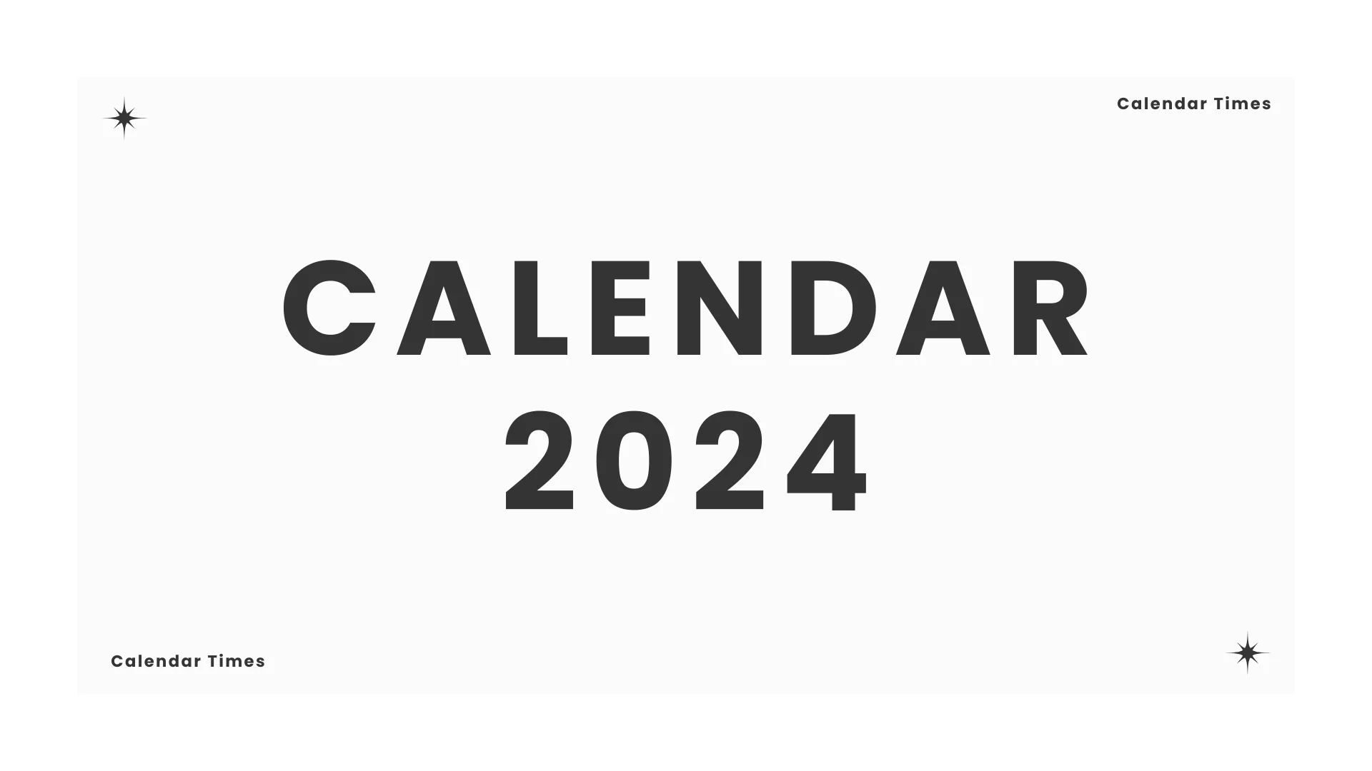 2024 Calendar