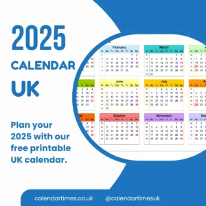 2025 Calendar UK