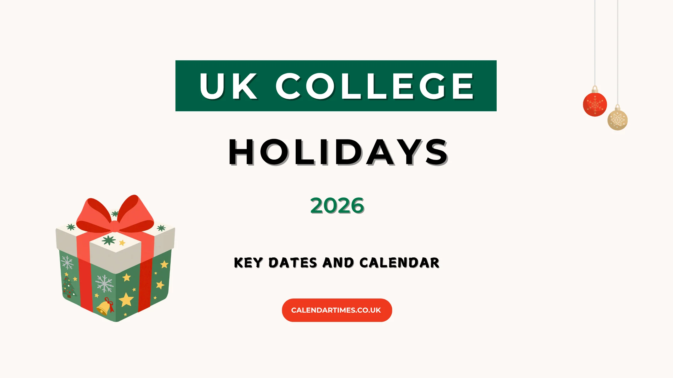 UK College Holidays 2026